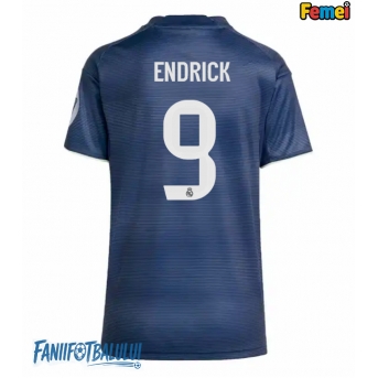 Real Madrid Endrick #9 Tricou Fotbal Replică 2025-26 Femei Deplasare